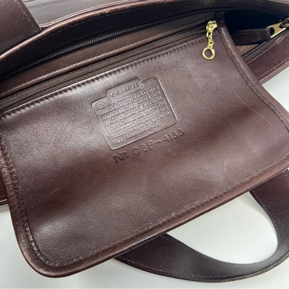 Coach Vintage Waverly Rich Brown Leather Mini Tote Bag Costa Rica Brass Hardware - Picture 7 of 9